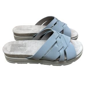 EASY SPIRIT | Traciee2 Light Blue Woven Slide Sandals | Women’s Size 7W